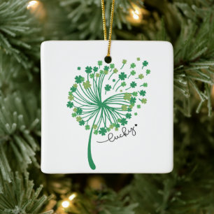 St.Patrick’s Day Dandelion Lucky Ceramic Ornament