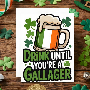 St Patrick’s Day Drinking Humor Card