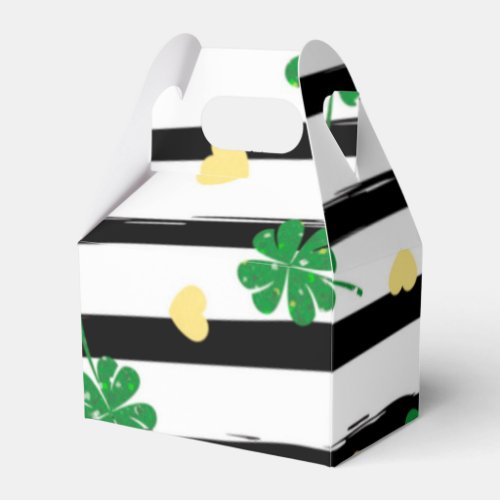 St Patricks Day Four Leaf Clovers Birthday  Favor Boxes