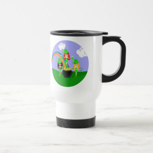 St Patrick’s Day Girl Leprechauns Travel Mug