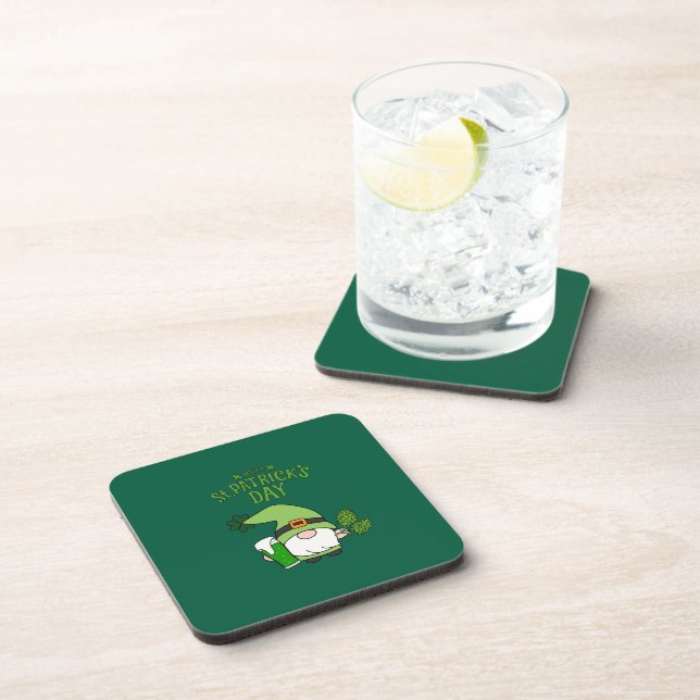 St. Patrick’s Day Gnome  Beverage Coaster (Right Side)