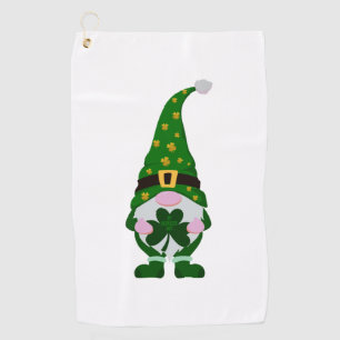 St Patrick’s Day Gnome   Golf Towel