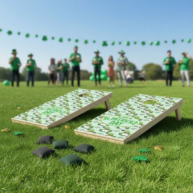 St. Patrick’s Day Gnome Green Cornhole Set (Creator Uploaded)