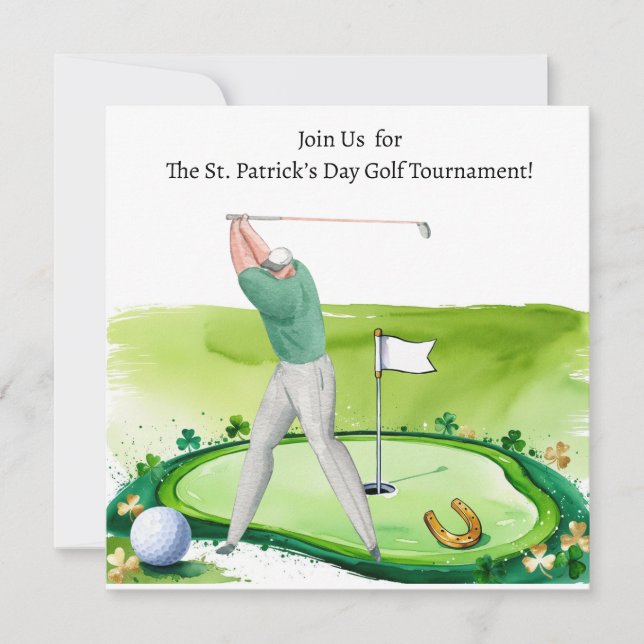 St. Patrick’s Day Golf Tournament Invitation (Front)