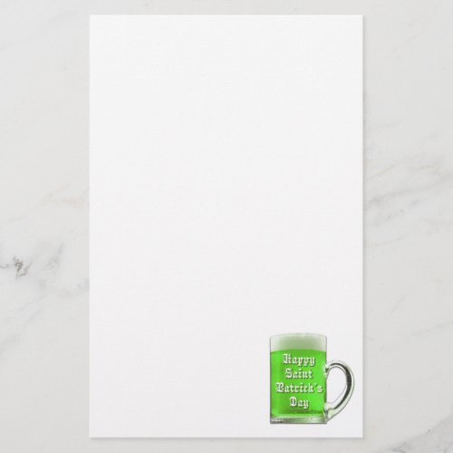 St Patricks Day Green Beer Mug Stationery