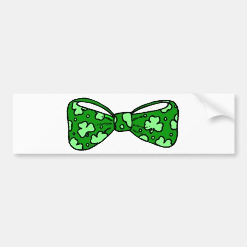St Patricks Day Green Bow Tie Bumper Sticker