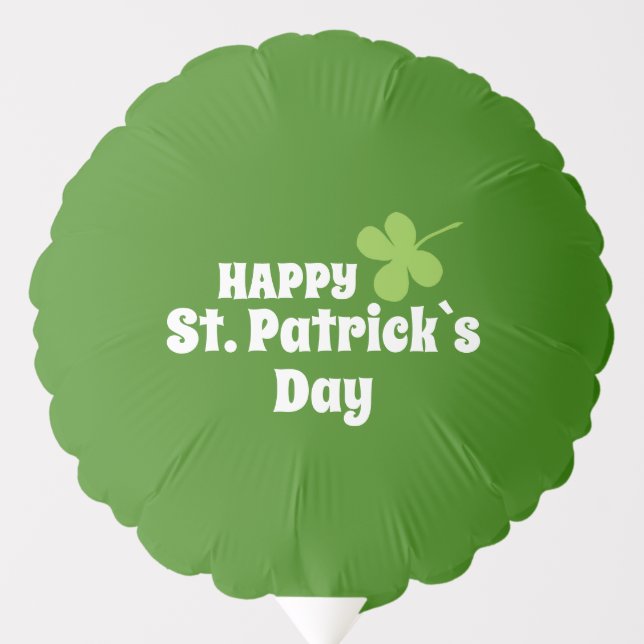 St. Patrick`s Day Green Shamrock Balloon (Front)