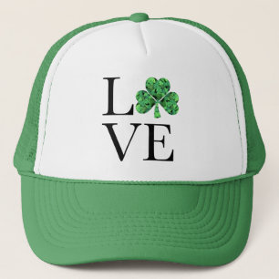 St. Patrick’s day   Green shamrocks Trucker Hat