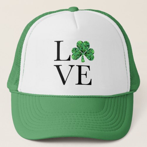 St Patricks day  Green shamrocks Trucker Hat