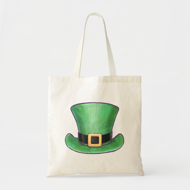 St Patrick’s Day Green Top Hat Tote Bag (Front)