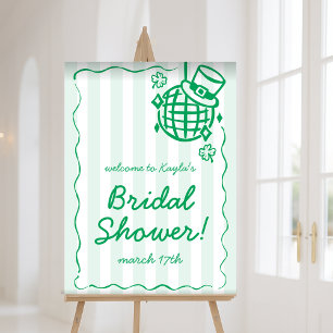St. Patrick’s Day Hand Drawn Green Bridal Shower Foam Board