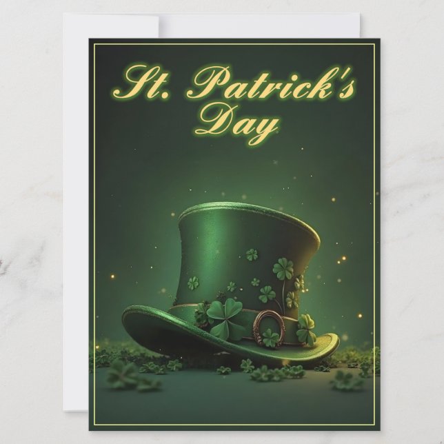 St. Patrick’s Day Hat and Shamrock Design (Front)