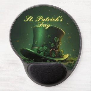 St. Patrick’s Day Hat and Shamrock Design Gel Mouse Pad