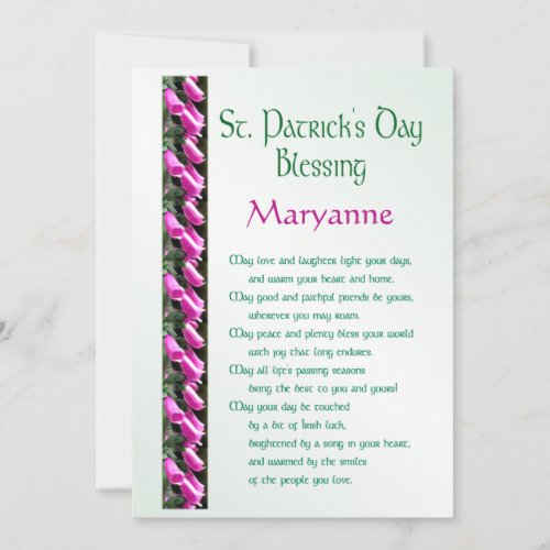 St Patrickâs Day Irish Blessing for Friend Holiday Card