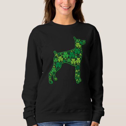 St Patrick S Day Irish Doberman Dog Puppy Shamrock Sweatshirt