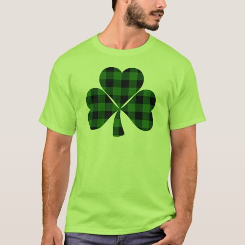 St Patricks day Irish green plaid shamrock T_Sh T_Shirt