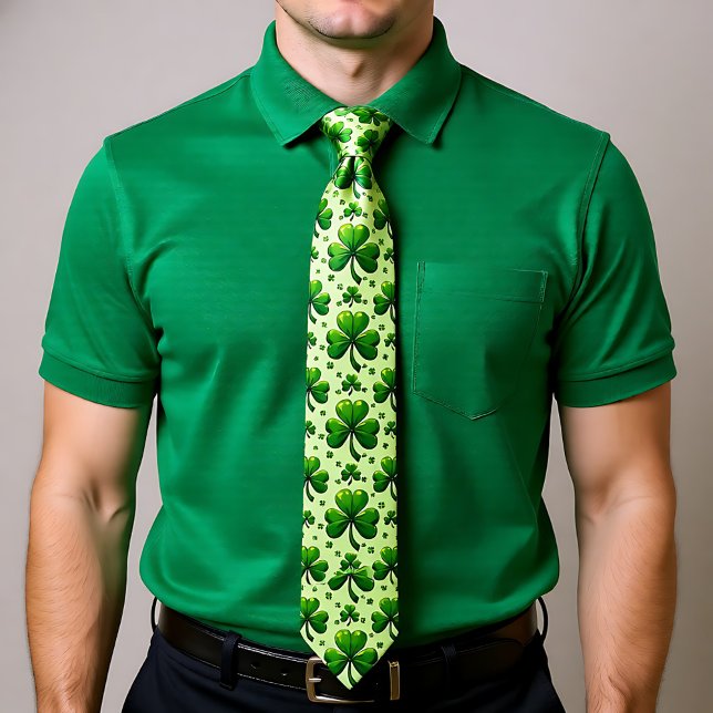 St. Patrick’s Day Knot Your Average Shamrock Neck Tie (St. Patrick’s Day Knot Your Average Shamrock Neck Tie)