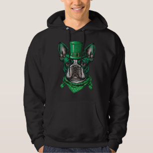 St Patrick s Day Leprechaun French Bulldog Dog Iri Hoodie