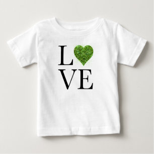 St. Patrick’s day Love green glittering heart Baby T-Shirt