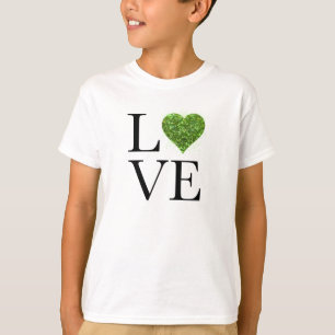 St. Patrick’s day Love green glittering heart T-Shirt