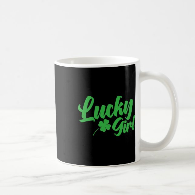 St. Patrick`s Day Lucky Girl  Coffee Mug (Right)