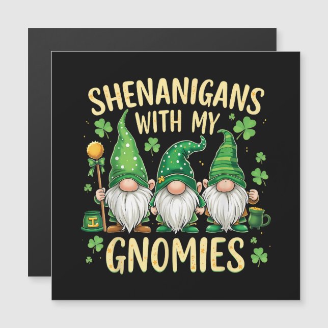 St Patrick’s Day Lucky Shamrock Gnome  (Front/Back)