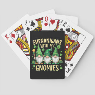 St Patrick’s Day Lucky Shamrock Gnome  Poker Cards