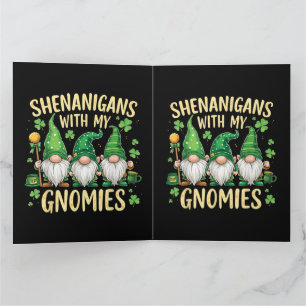 St Patrick’s Day Lucky Shamrock Gnome  Thank You Card