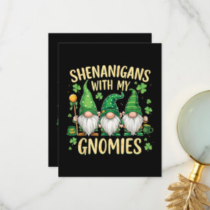 St Patrick’s Day Lucky Shamrock Gnome  Thank You Card