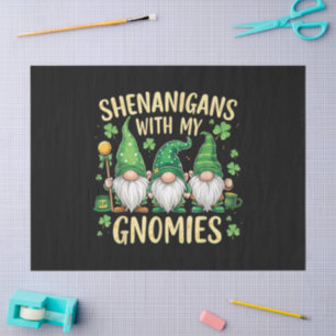 St Patrick’s Day Lucky Shamrock Gnome Tissue Paper
