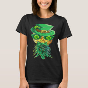 St Patrick s Day Mask Swinger Upside Down Pineapp T-Shirt