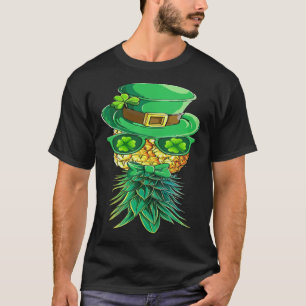 St Patrick s Day Mask Swinger Upside Down Pineapp T-Shirt
