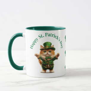 St. Patrick’s Day Mug – Cat Leprechaun & Festive
