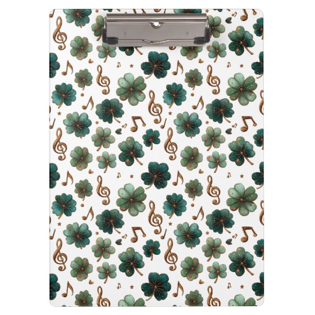 St. Patrick’s Day Musical Shamrock Clipboard (Front)