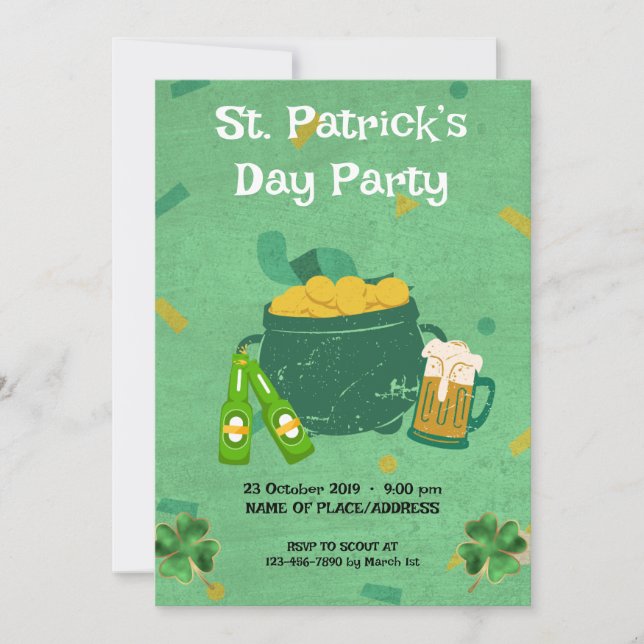 St. Patrick’s Day Party Invitation (Front)