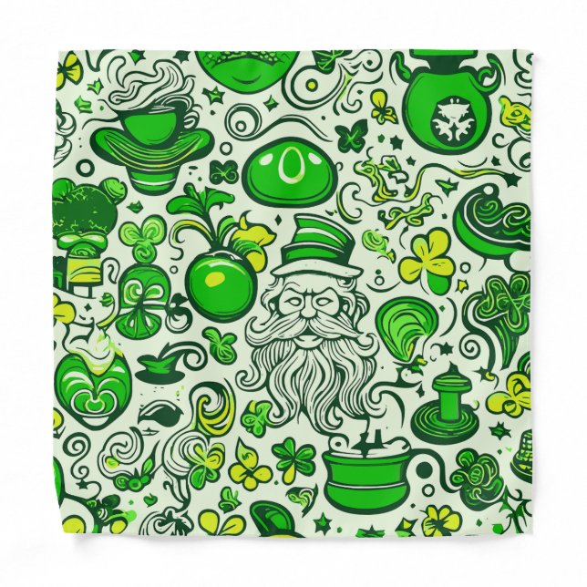 St. Patrick’s Day Pattern Bandana (Front)