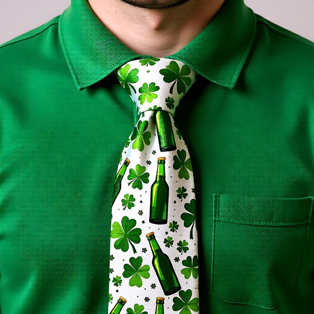 St. Patrick’s Day Pints & Petals Necktie (St. Patrick’s Day Pints & Petals Necktie)