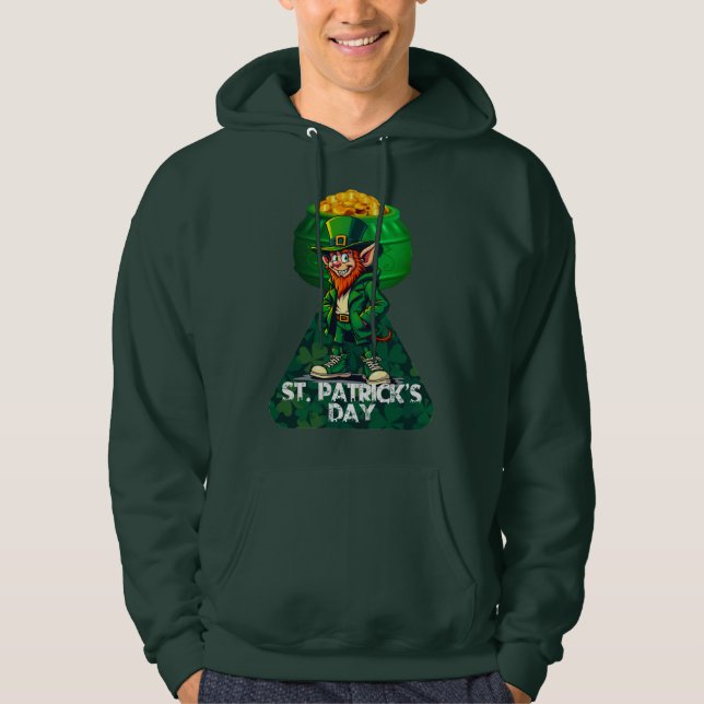 St Patrick’s Day Pot of Gold - camiseta Hoodie (Front)