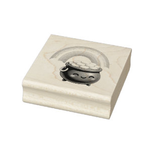 St Patrick’s Day Pot of Gold Wood Art Stamp
