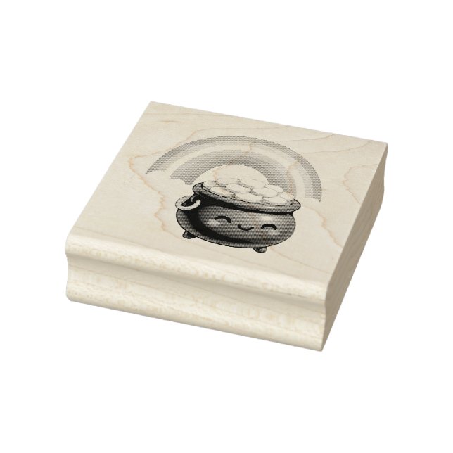 St Patrick’s Day Pot of Gold Wood Art Stamp (Stamp)