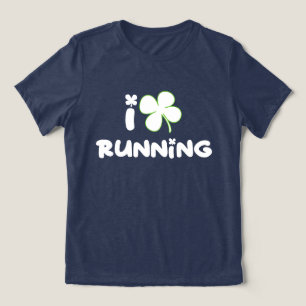 St. Patrick’s Day Running Design Shamrock Marathon Tri-Blend Shirt