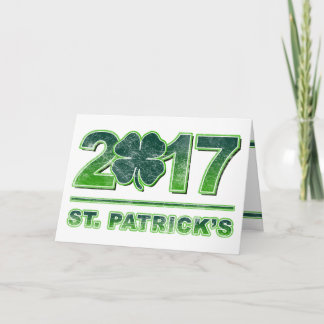 St. Patrick’s Day Shamrock 2017 Greeting Card