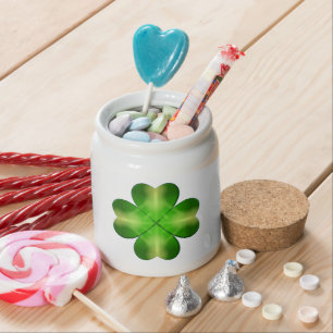 St. Patrick’s Day Shamrock Background Candy Jar