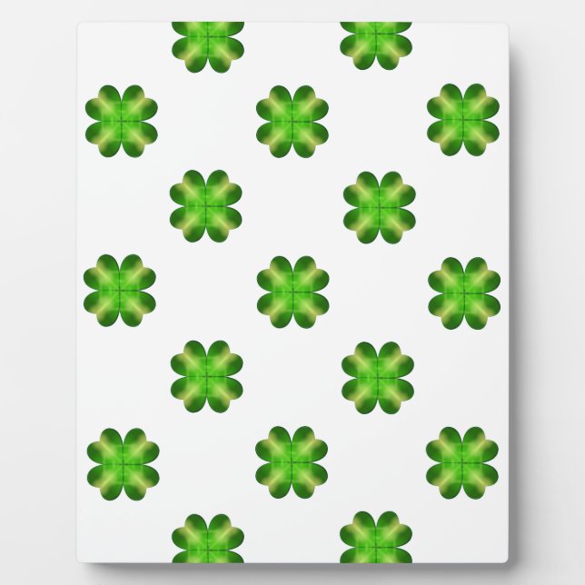 St. Patrick’s Day Shamrock Background Plaque (Front)