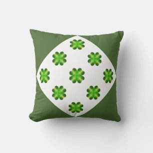 St. Patrick’s Day Shamrock Background Throw Pillow