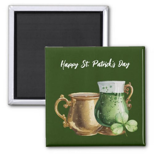 St Patrickâs Day Shamrock Clover and Pot   Magnet