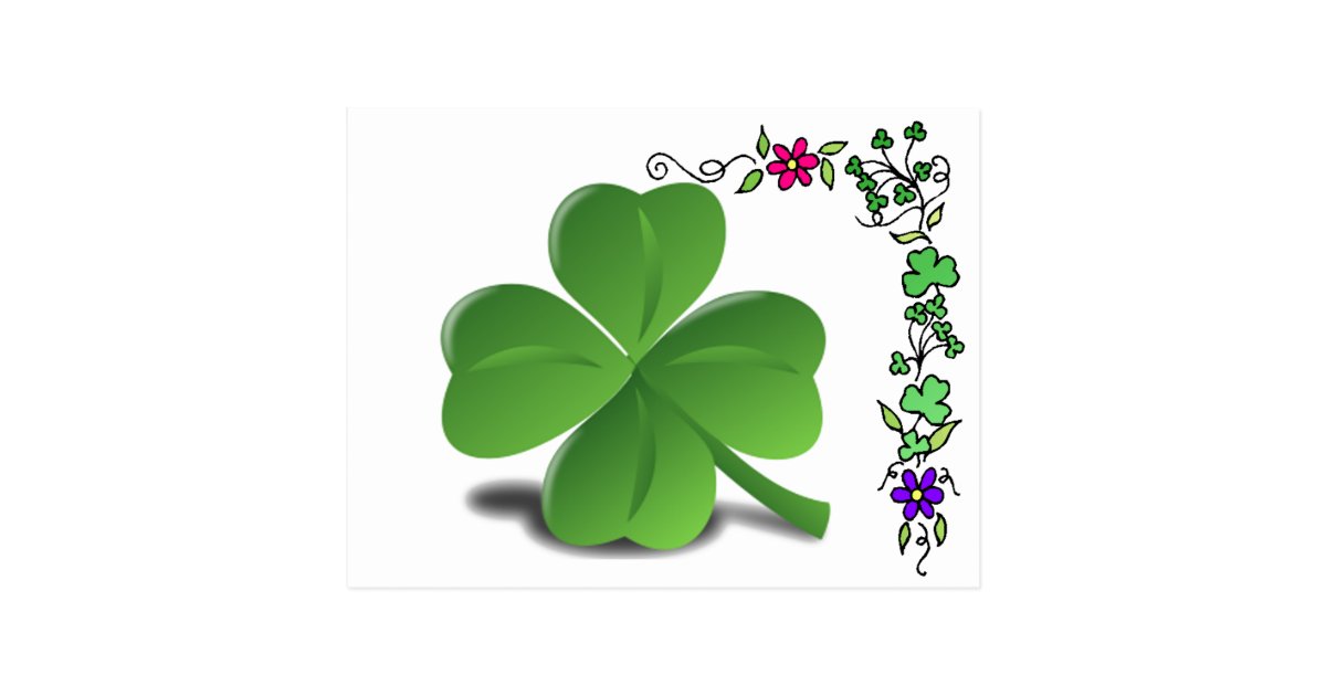 St. Patrick’s Day Shamrock Clover Postcard | Zazzle.com