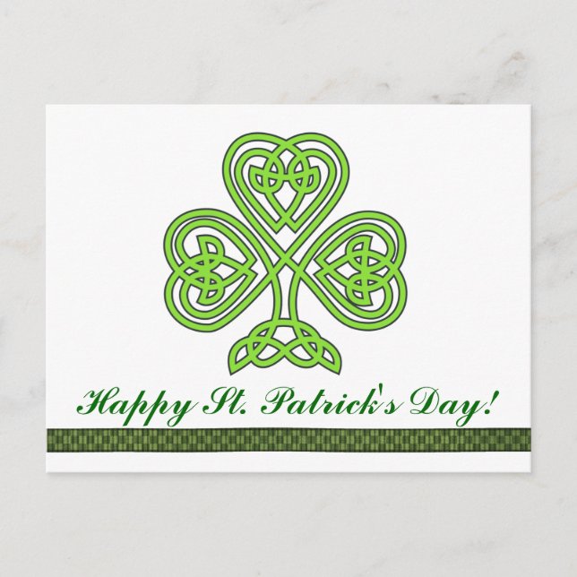 St. Patrick’s Day  Shamrock Clover Postcard (Front)