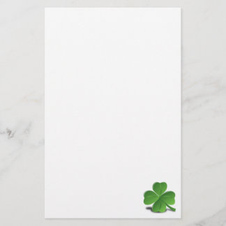 St. Patrick’s Day Shamrock Clover Stationery