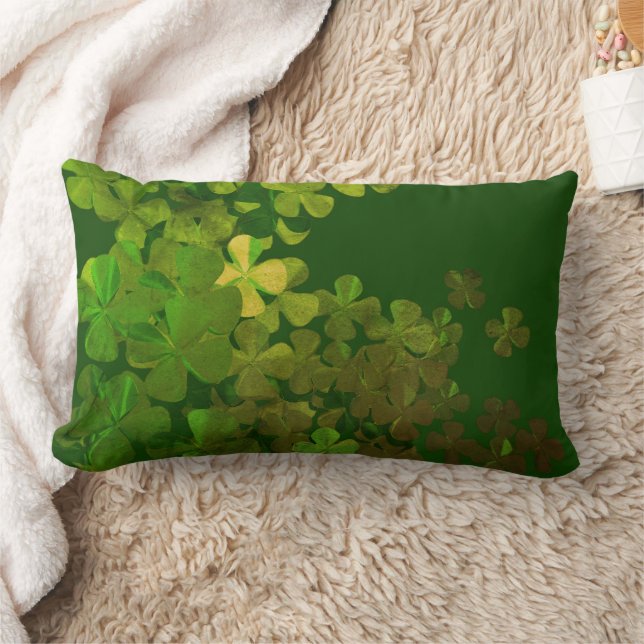 St. Patrick’s Day Shamrock Lumbar Pillow (Blanket)